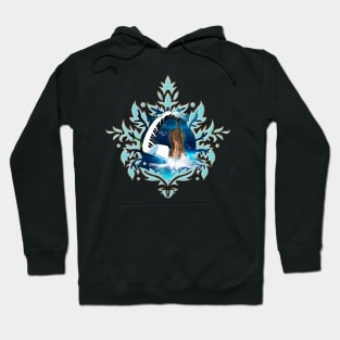 Steampunk Violin with curved piano in the ocean. Hoodie